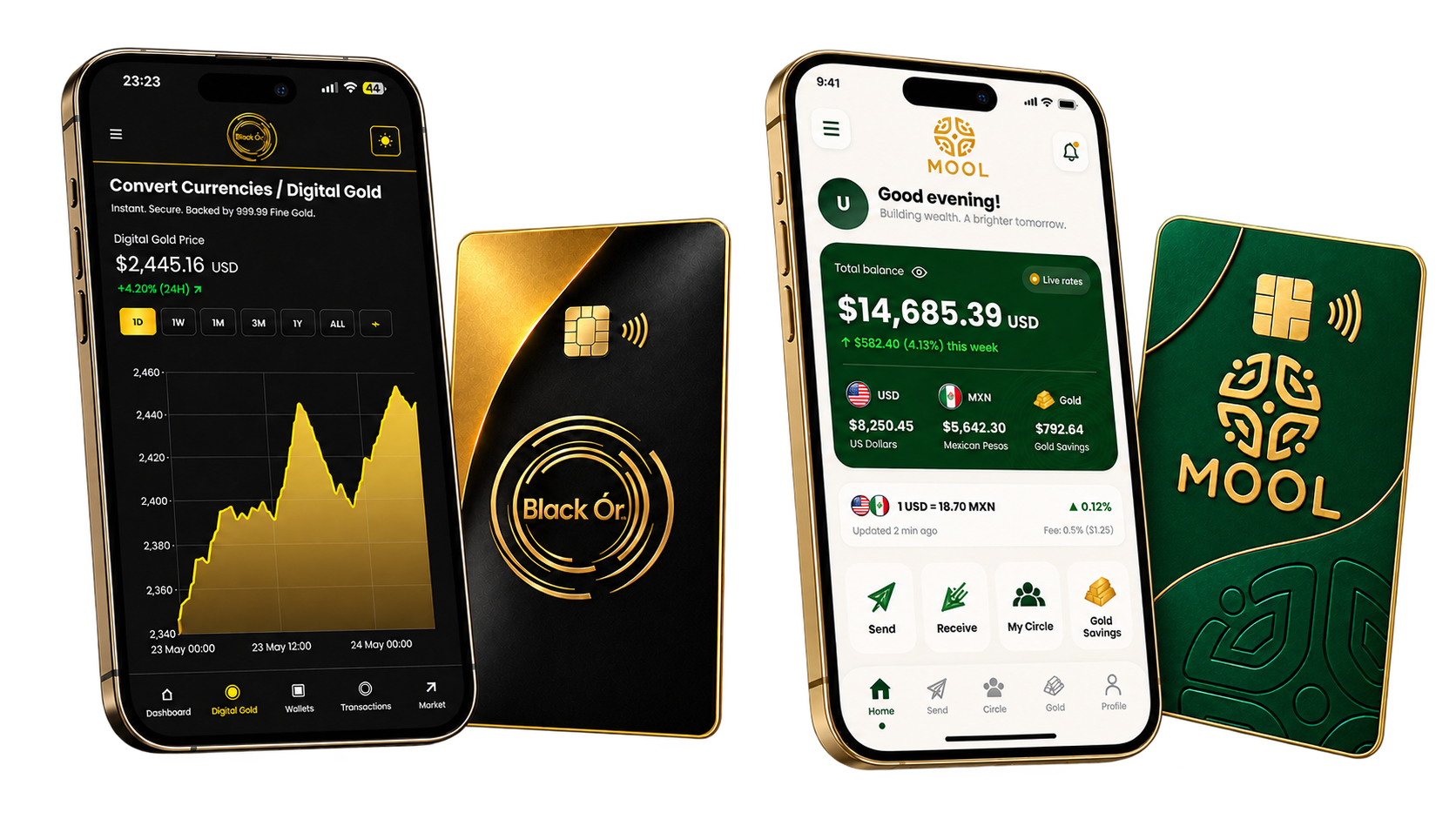 Black Ór and MOOL app and card experiences